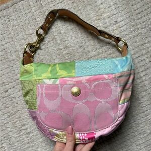 COACH Pastel Patchwork Hobo Purse Y2K